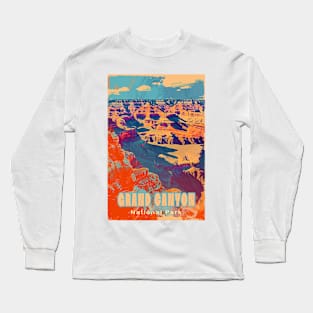 Grand Canyon National Park Vintage Travel Poster Long Sleeve T-Shirt